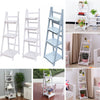 3/4 Tier Foldable Wooden Plant Stand Ladder Shelf Display Bookshelf Storage Rack