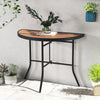 Portable Dining Table Semi Circle Catering Table-Brown