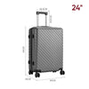 24 inch Medium Lightweight Suitcase Spinner 4 Wheels Luggage Trolley Travel Case