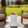 FATIVO Concrete Side Table Square Terrazzo Coffee Table Weather-Resistant Porch