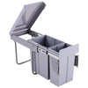 Recycling Bin Pull Out Kitchen Cabinet Waste Cupboard Fixing Integrated 30/40L