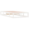 Lechnical Bed Frame White 100x200 Solid Wood,Bed Frame,Bed Frame Modern S2A8