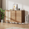 Industrial Wooden Cupboard Sideboard Storage Cabinet Unit Bookshelf Rattan Doors