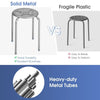 Set of 6 Metal Stacking Stools Round Nesting Bar Stool with X-shape Connection
