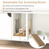 Cat Litter Box Enclosure Large Hidden Cat Washroom w/ Storage-White
