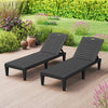 Patio Recliner Lounger Chaise Lounge Chairs Set of 2-Black