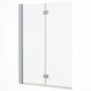 Modern Bathroom Bath Shower Screen 2 Section Square Chrome 1000mm Reversible 6mm