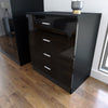 Modern High Gloss Chest of Drawer Hallway Storage 4 Drawers Bedroom Furniture UK