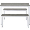 3-Piece Dining Table Set Table with Sturdy Metal Frame for Kitchen, Dining Room