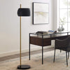 Tall Floor Lamp for Bedroom Living Room, Industrial Standing Lamp, Black Metal u