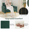 Living Room Velvet Leisure Chair Armchair Sofa Accent Chair-Dark Green