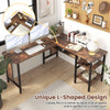 L-shaped Office Desk Home Office 150cm Large Corner Desk Computer Workstation