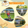 3-in-1 Kids Trampoline 6FT Rectangle Toddler Trampoline w/ Swing Horizontal Bar