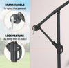 Cantilever Garden Parasol LED Lights 3 m Banana Patio Umbrella with Base UPF 50+