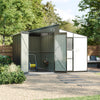 Storage Shed Equipment Combo Package Steel Tool Shed + Polycarbonate Sunroom Kit