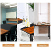 Wooden Computer Desk Industrial Writing Workstation PC Laptop Table Metal Frame