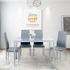 Muti Types Dining Table Kitchen Room Glass Top Metal Frame Table Desk Only Table
