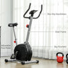 Stationary Exercise Bike 8 Level Magnetic Resistance Heart Rate Sensor Wheels