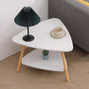Modern 2-Tier Coffee Table Sofa Side Table Living Room End Bedside Table White