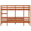 Bunk Bed Wax Brown 90x190 Solid Wood Pine H6R7