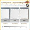 Dressing Table with Sliding LED Mirror 4 Drawers Stool Makeup Desk Vanity Set