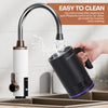 Black Electric Milk Frother, 4 in 1 Milk Steamer Automatic Hot & Cold Frother UK