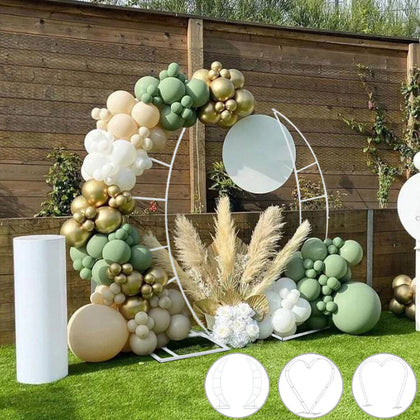 2pcs Moon Gate Wedding Party Arch Frame Moon-Shaped Iron Stand Backdrop Props UK