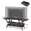 3-Tier Entertainment Center with LED Lights-Coffee