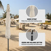 3M Banana Parasol Sun Shade Patio Hanging Umbrella Cantilever Garden Beige UK