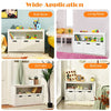 3-Drawer Large Storage Cabinet Wood Kids Toy Storage Cube Shelves w/ Wheels