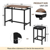 High Table & Chair Set Bar Kitchen Dining Breakfast Furniture Padded Stools 5PCS