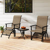 Patio Conversation Furniture Set 5 Pieces Adirondack Chair Set-Coffee