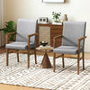 Set of 2 Mid-Century Modern Dining Chairs Upholstered with Solid Frame