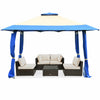 3 x 3m Pop up Outdoor Gazebo Large Patio Party Tent W/ 2-Tier Roof Adjustable