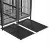 XXXL Large Dog Crate Raised Pet Dog Cage Kennel Double Door Tray Divider Playpen