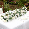 100cm White Flower Row for Wedding Wall Arrangement DIY Artificial Floral Arch