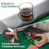 Blackjack Texas Hold’em Casino 8 Players Poker Table w/8 Cup Holders-Green
