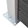 Fence Panel Set WPC 526x186 cm Black NEW