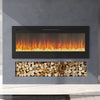 Mirrored Electric 50'' Wall Mounted Fireplace Inset Into Fire 12 Color LED Glass