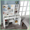 Hollywood Vanity Dressing Table Set with LED Lighted Mirror Makeup Dresser Desk