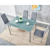 3 Colours Dining Table and 4 / 6 Padded Chairs Set Home Kitchen Furniture New