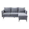 3 Seater Polyester Fabric Corner Sofa w/Reversible Chaise Lounge L-Shaped Couch