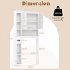 Over Toilet Storage Cabinet Space Saver Shelves Cupboard Freestanding White