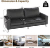 3 Seater Sofa, Modern Sofa Couch Large, Faux Leather Sofa for Living Room Office