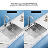 Stainless Steel Undermount Kitchen Sink Rectan Single/Double Bowl Bathroom Basin