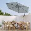10ft Sunshade Outdoor Cantilever Patio Umbrella 6 Sturdy Ribs for Garden Kdlioyk