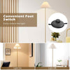 Gold Pole Lamp Living Room Elegant Floor Lamp w/Foot-Operated Switch