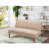 Beige 2 Seater Sofa Bed Recliner Sofabed Settee Bedroom Sofa Small Sleeper Bed