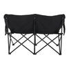 Outdoor Camping Loveseat Chair Double Seat Folding Chair Motorhome Drink Holders