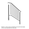 1-4 Steps Iron Handrail Stair Railing Hand Rail Kit Fit Outdoor Garden Steps UK